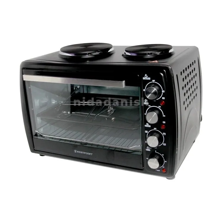 Westpoint Mini Oven 45L 2 Hotplate + Grill + Turnspit Black WOY-45215.4