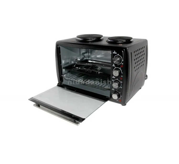 Westpoint Mini Oven 45L 2 Hotplate + Grill + Turnspit Black WOY-45215.4