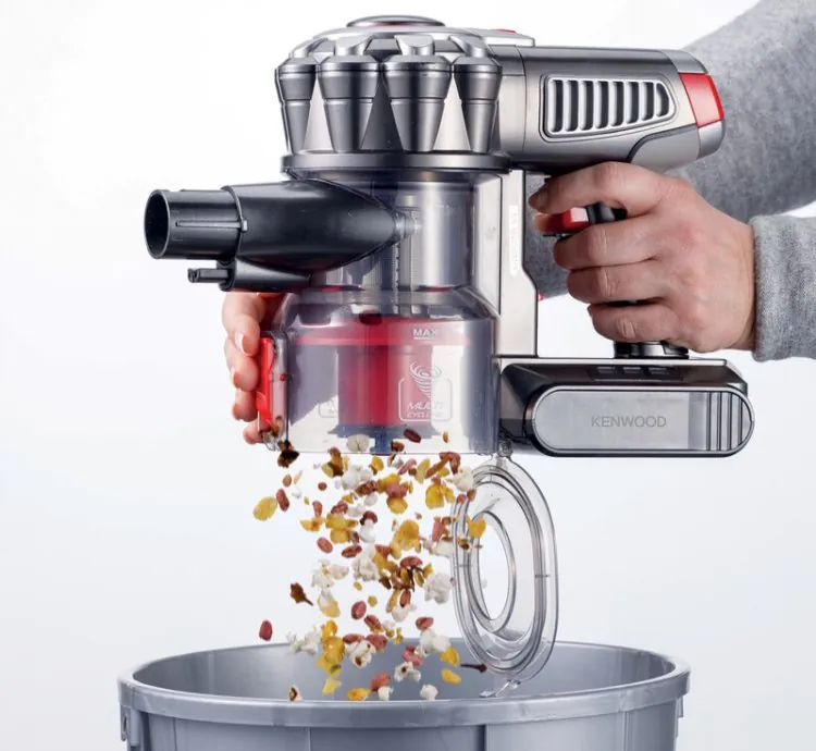 Kenwood Cordless Vacuum Cleaner 2-in-1 Upright Stick Vacuum Cleaner + Handheld Vacuum Cleaner with 22.2V Li-ion Battery 160W Suction Power 45 Minutes Run Time for Multi Surface SVM12.000RD