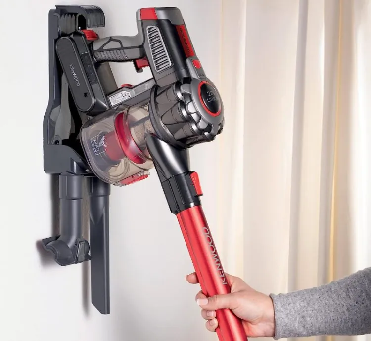 Kenwood Cordless Vacuum Cleaner 2-in-1 Upright Stick Vacuum Cleaner + Handheld Vacuum Cleaner with 22.2V Li-ion Battery 160W Suction Power 45 Minutes Run Time for Multi Surface SVM12.000RD