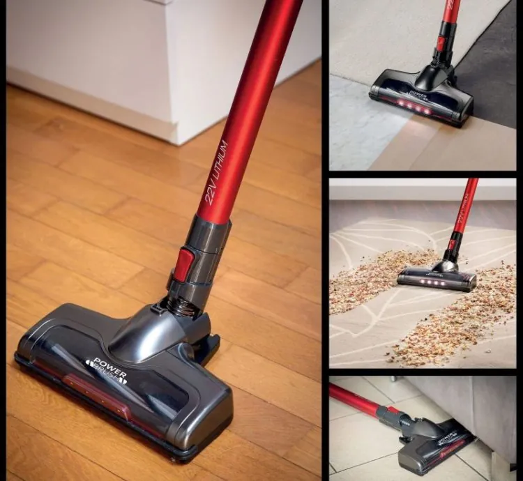 Kenwood Cordless Vacuum Cleaner 2-in-1 Upright Stick Vacuum Cleaner + Handheld Vacuum Cleaner with 22.2V Li-ion Battery 160W Suction Power 45 Minutes Run Time for Multi Surface SVM12.000RD