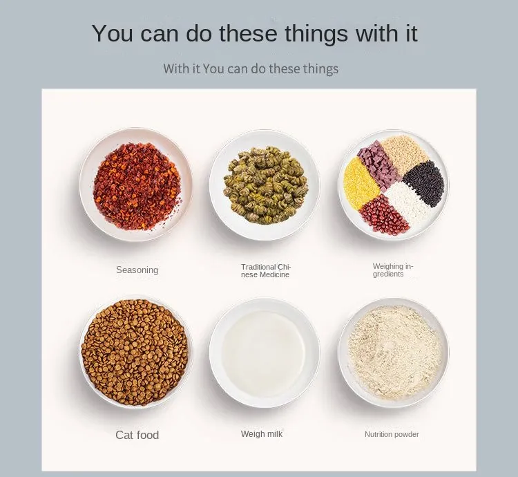 Electronic Digital Kitchen Measuring Spoon Scale 500g/0.1g Used for Milk Tea Flour Spices and Seasoning with LCD Display White