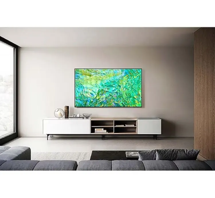 Samsung 85" Crystal UHD 4K Smart TV Series CU8000 with Air Slim Design, OTS Lite, Smart Hub, Q-Symphony, Motion Xcelerator, SolarCell Remote 85CU8000