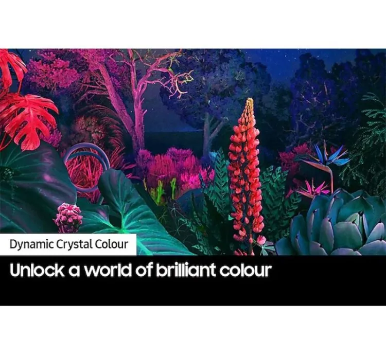 Samsung 85" Crystal UHD 4K Smart TV Series CU8000 with Air Slim Design, OTS Lite, Smart Hub, Q-Symphony, Motion Xcelerator, SolarCell Remote 85CU8000