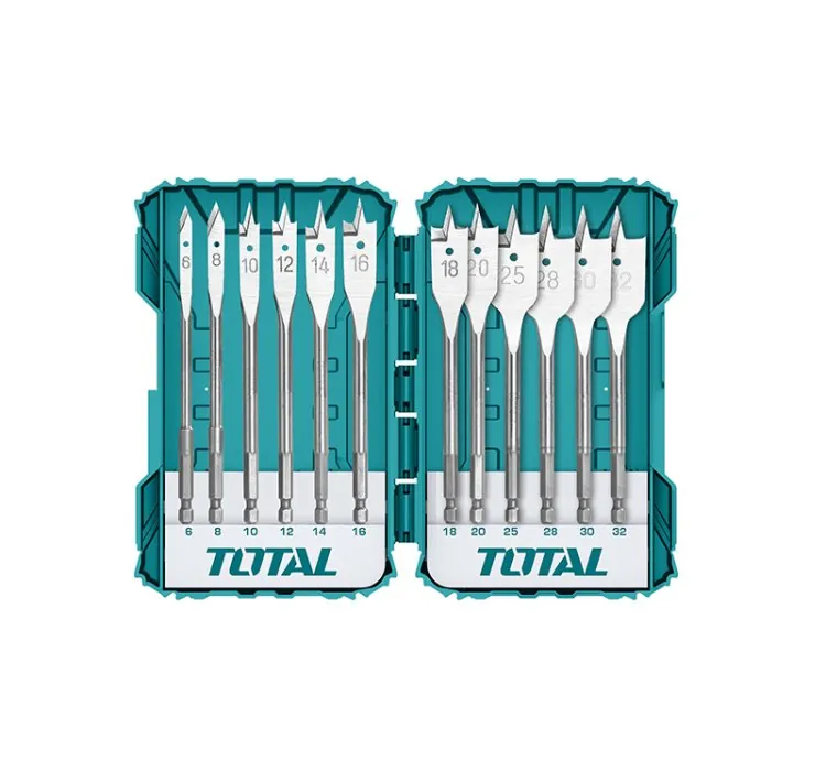 Total Drill Bit Set Flat Wood 12pcs TACSDL1201