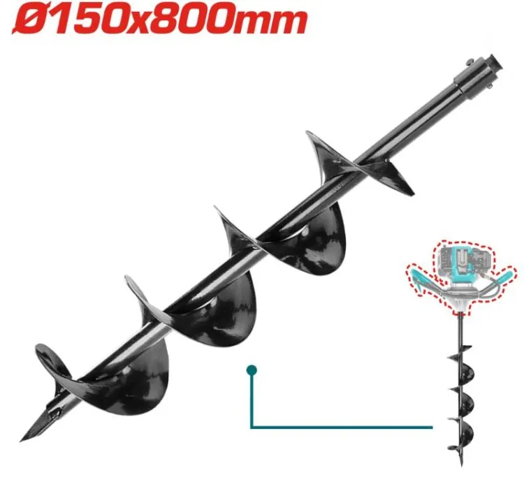 Total Earth Auger Bit ?150mm x 80cm TEA55221-2