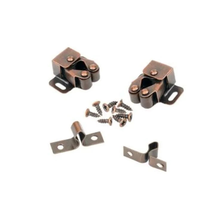 Total Double Roller Catch 1-1/4" with Galvanize Surface, Includes Fasteners, Steel 2pcs TRC2304