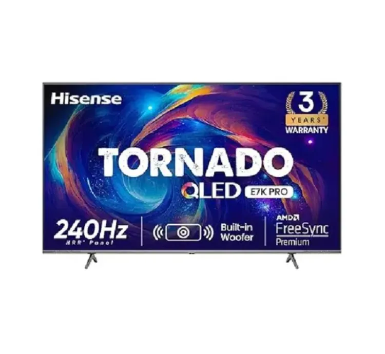 Hisense 55" Smart UHD 4K Quantum ULED TV with Dolby Vision Atmos, HDR 10+, 240Hz HRR Panel, 4K Resolution, Channel Speakers with Sub Woofer , Dolby Audio Sound 55E7K
