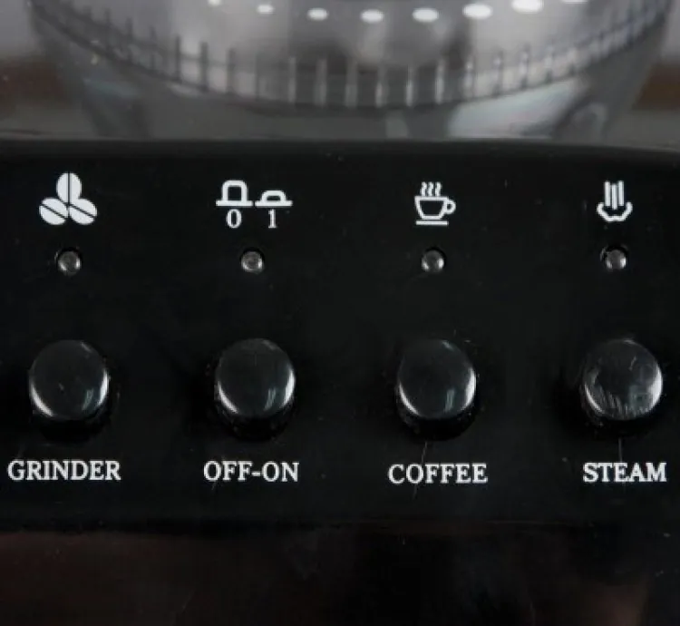 Rank Arena Espresso & Cappucino Coffee Machine with Built in Grinder Black 1.8L