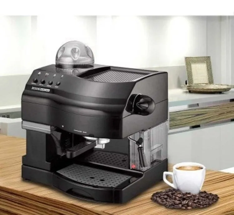 Rank Arena Espresso & Cappucino Coffee Machine with Built in Grinder Black 1.8L