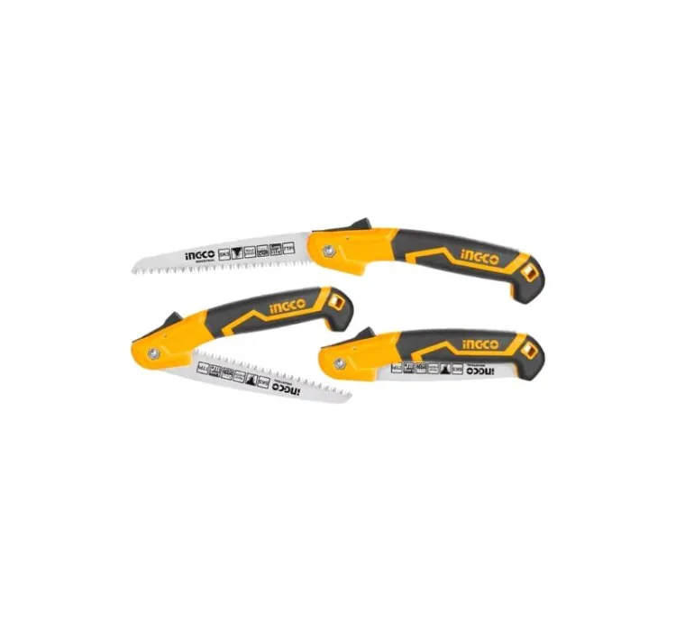 Ingco Folding Saw 7" Blade with Triple Teeth for Fast Cutting HFSW18028C