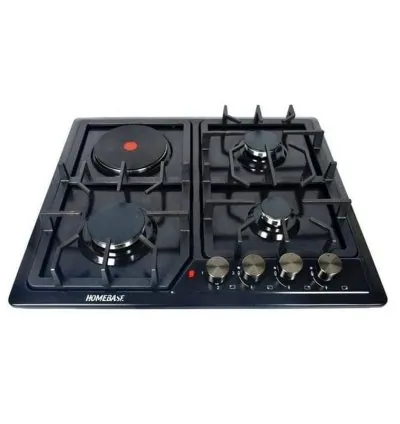 Homebase Built in Cooker 3 Gas Burners 1 Electric Hot Plate Steel Top HB-4713A