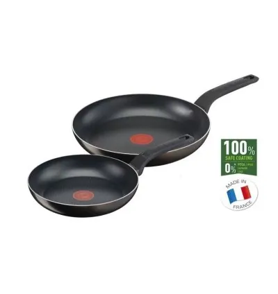 Tefal Extra Cook & Clean Frypan 24CM & 28CM Titanium Non Stick Thermo Signal 100% Safe B5549053