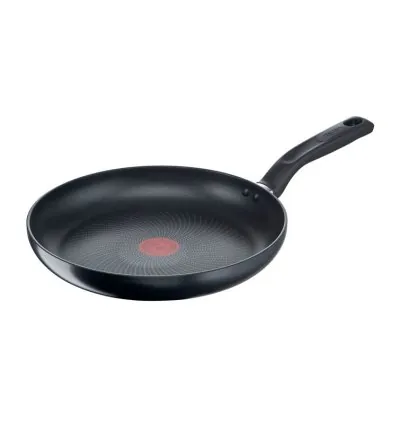 Tefal Total Induction Frypan 28cm Non Stick Thermo Signal Titanium Partials 100% Safe Frying Pan Black Aluminium G1520644