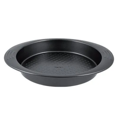Tefal Easy Grip Baking Mold Round Cake Pan 23 CM Carbon Steel Easy Handling Large Handles Non-Stick Coating Easy Release Easy Cleaning Dark Grey J1629645