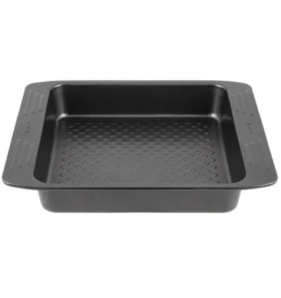 Tefal Easy Grip Baking Mold Square Cake Pan 21x21 CM Carbon Steel Easy Handling Large H