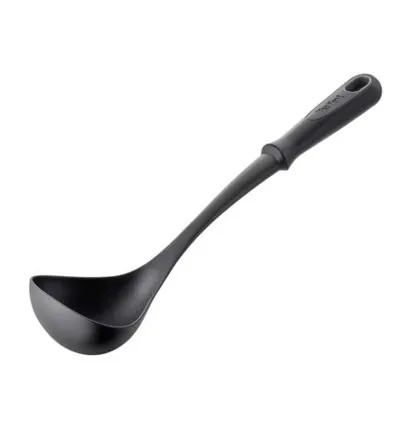 Tefal Comfort Ladle High-Heat Resistance Scratch-Free for Cookware Dishwasher-Safe Ergonomic Design Black Plastic K1290214