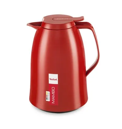 Tefal Mambo Jug Red 1.5 Liter Insulated Thermos Vacuum Flask Plastic-Polypropylenex (PP) Glass Liner K3039212