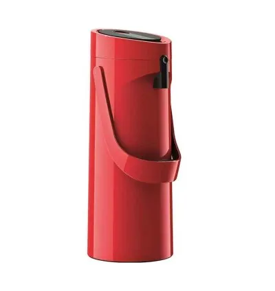 Tefal Pump Vacuum Jug Flask Ponza 1.9L Red Flask Insulated With Inner Glass K3140314