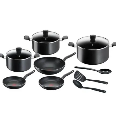 Tefal Super Cook Cookware Set 12PCS Non Stick Thermo Signal 100% Safe Aluminium Frying Pan & Cooking Pot Kitchen Utensil Set B459SC84
