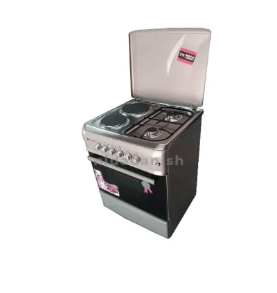 Westpoint Cooker 60x60cm 2 Gas Burners 2 Electric Plates with Electric Oven Inox WCER6622E0X