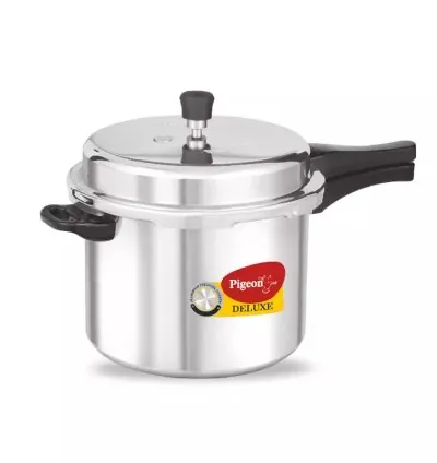 Pigeon Pressure Cooker 7.5L Deluxe Aluminium Outer Lid Gas Stove Compatible Ergonomically Designed Handle PP7.5