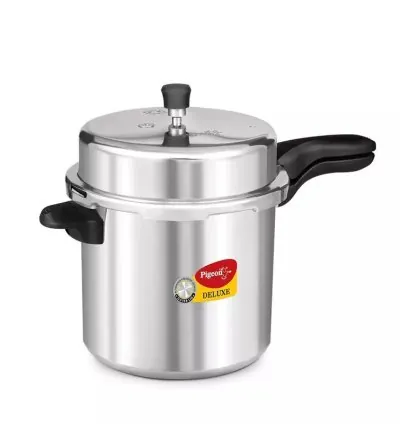 Pigeon Pressure Cooker 12L 106 Deluxe Aluminium Outer Lid Gas Stove Compatible Ergonomically Designed Handle Pancake Pan Flat Pan Dosa Pan PP12