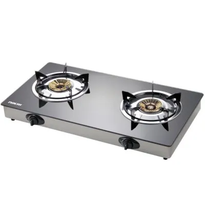 Nikai Gas Cooker Glass Top 2 Burner Auto Inginination Blue Flame with High Efficiency NG5092G