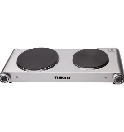 Nikai Double Hot Plate - Twin Cooktop 2500W Power Adjustable Thermostat Overheat Pro