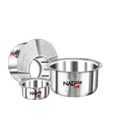 Nadstar Aluminium Sufuria 7pcs No Lid 24-25-26-27-28-29-30 Cookware Set Tope Cooking Pot with Lid and Handle for Commercial Use - Kitchen Heavy Duty