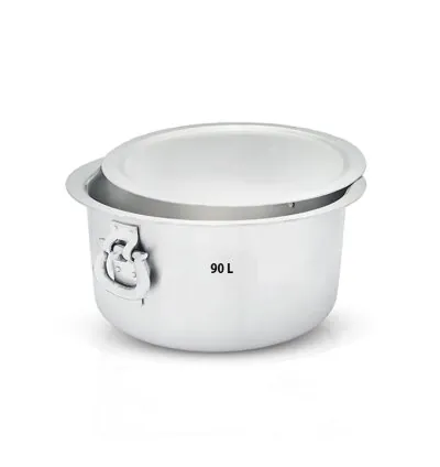 Nadstar Aluminium Sufuria 90L with Lid & Handle 11.5KG Gauge 8 Aluminium Tapela Patila with Handles Commercial Tope No.46