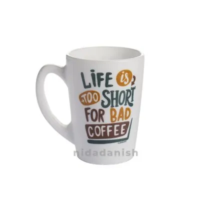 Luminarc Mug 6pcs New Morning Life is Short 32cl P8838