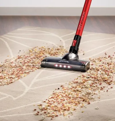 Kenwood Cordless Vacuum Cleaner 2-in-1 Upright Stick Vacuum Cleaner + Handheld Vacuum Cleaner with 22.2V Li-ion Battery 160W Suction Power 45 Minutes Run Time for Multi Surface SVM12.000RD