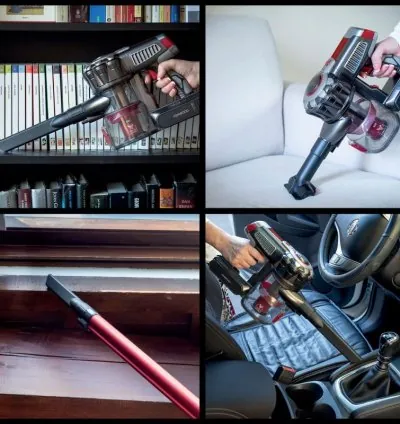 Kenwood Cordless Vacuum Cleaner 2-in-1 Upright Stick Vacuum Cleaner + Handheld Vacuum Cleaner with 22.2V Li-ion Battery 160W Suction Power 45 Minutes Run Time for Multi Surface SVM12.000RD