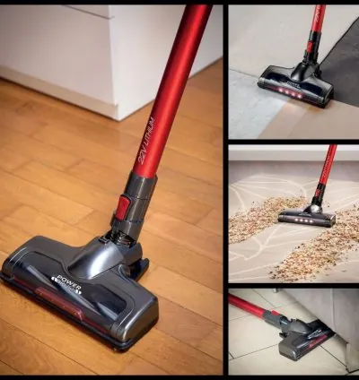 Kenwood Cordless Vacuum Cleaner 2-in-1 Upright Stick Vacuum Cleaner + Handheld Vacuum Cleaner with 22.2V Li-ion Battery 160W Suction Power 45 Minutes Run Time for Multi Surface SVM12.000RD