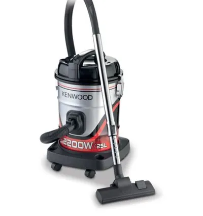 Kenwood Drum Vacuum Cleaner 2200W 25L Tank Vacuum Cleaner With 8M Extra Long Power Cord Removable & Washable Filter Multi Surface For Home & Office VDM60.000BR