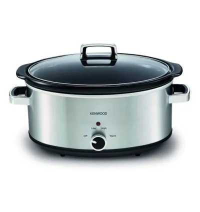 Kenwood Slow Cooker 6.5L Slow Rice Cooker with 3 Heat Settings (Low High & Warm) Preserves Flavour Herbs & Spices are Absorbed Well Meat Becomes Extremely Tender SCM70.000SS