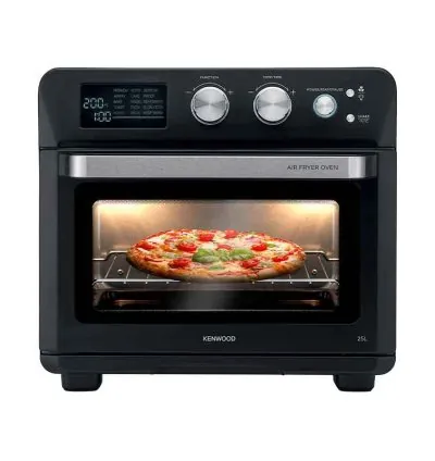 Kenwood Toaster Oven + Air Fryer 2-in-1 25L - Oven Toaster Grill with Large Capacity Rotisserie Function for Frying Roasting Grilling Broiling Baking Browning Defrosting Heating MOA25.600BK