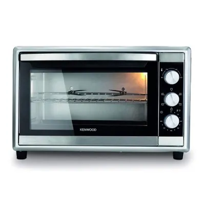 Kenwood 45L Toaster Oven - Oven Toaster Grill Large Capacity Double Glass Door Multifunctional with Rotisserie and Convection Function for Grilling Toasting Broiling Baking Defrosting MOM45.000SS