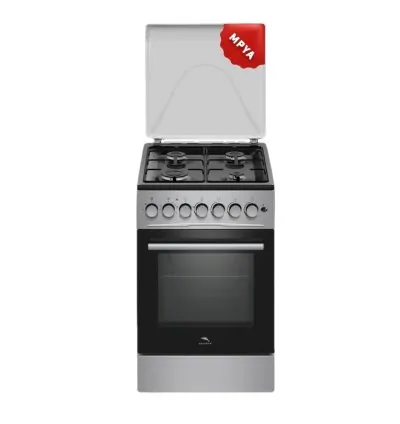 Dolphin Free Standing Cooking Range 50x50 4 Gas Burners Electric Oven Silver FS05050S-4G/E