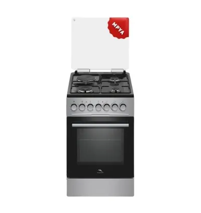 Dolphin Free Standing Cooking Range 50x60 3 Gas Burners 1 Electric Hot Plate & Electric Oven Silver FS05060S-3G1E/E