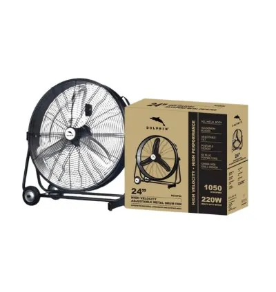 Dolphin Metal Drum Fan 24'' 220W 1050RPM High Velocity High Performance ME-DF24