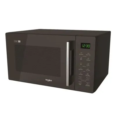 whirlpool Microwave Magic cook Pro Solo 25L LED Digital Microwave With Push Button Door Grill Function 60-Mins Timer 5-Microwave Power Levels & Defrost Function 900W - Black - (MWP-25GE)