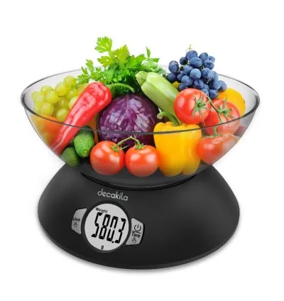 Decakila Kitchen Scale Bowl 2-5000G Digital Multifunction Food Scale Touch Button Ultra Slim with Large LCD Display KMTT012B