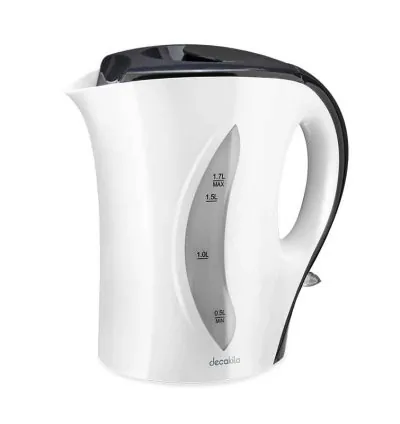 Decakila Kettle 1.7L Electric Jug 2200W Plastic Automatic Shut-Off Boil Dry Protection With Detachable Filter In Spout Cord-Storage & Anti-Slip Feet Design KEKT027W