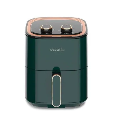 Decakila Air Fryer 3.5L Stainless Steel 1400W Single Coat Non Stick Pot 60 Minute Timer Automatically Shuts Off KEEC036V