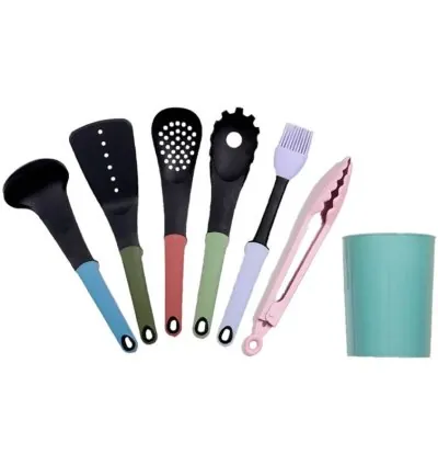 Decakila Kitchen Set 7Pcs Cooking Utensil SetSilicone Kitchen Utensilfor Nonstick Cookware Non Toxic Heat Resistant BPA Free KMTT046B