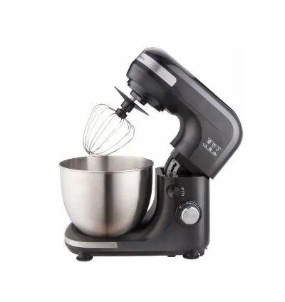 Decakila Stand Mixer 600W 5L 7 Speeds 3 Attachments Lift-able Head Mixer With Transparent Splash Guard Plastic Body With Stainless Steel Decoration Ring KEMX003B