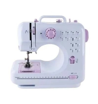Decakila Sewing Machine With 12 Built-in Stitch Patterns 4 AA Batteries Double Thread Double Speed KUTT031W