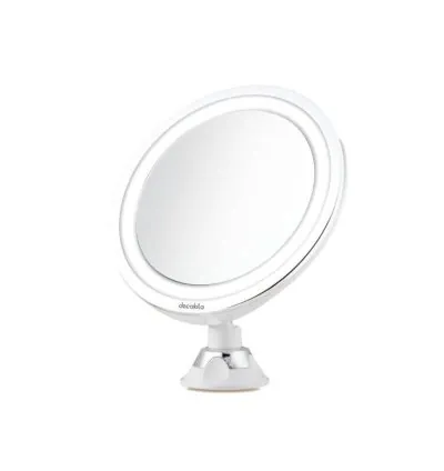 Decakila Makeup Mirror 5x Magnifying LED Lights With 2 levels of Brightness 360 Degree Rotating Locking Suction Cup KMTT062W